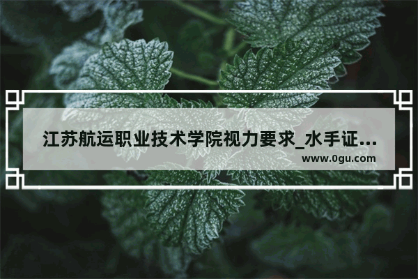 江苏航运职业技术学院视力要求_水手证去哪里考