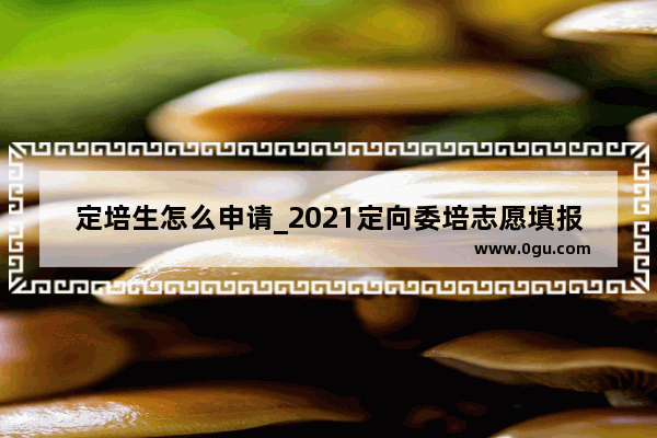 定培生怎么申请_2021定向委培志愿填报流程