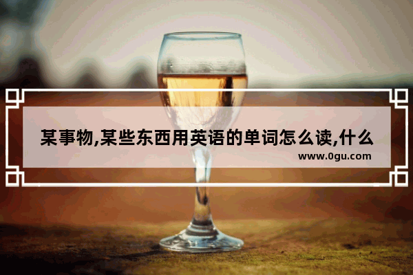 某事物,某些东西用英语的单词怎么读,什么东西英语