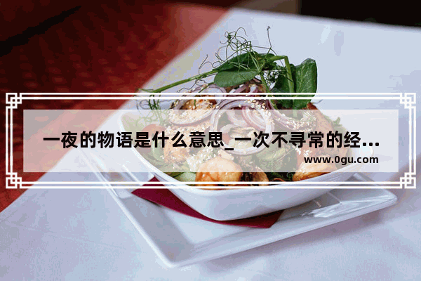 一夜的物语是什么意思_一次不寻常的经历英语作文