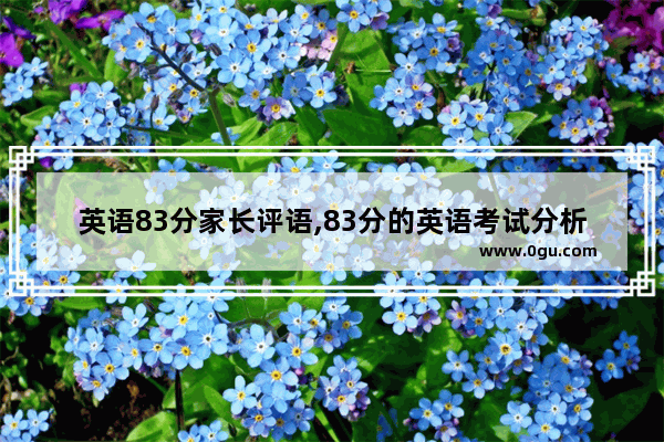 英语83分家长评语,83分的英语考试分析