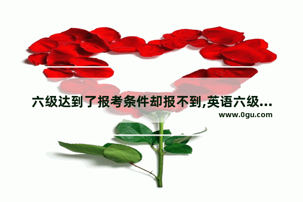 六级达到了报考条件却报不到,英语六级抢不到成绩