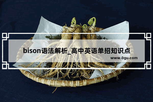 bison语法解析_高中英语单招知识点