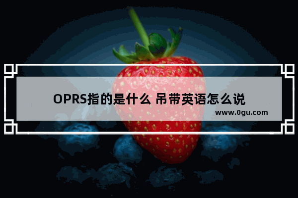 OPRS指的是什么 吊带英语怎么说