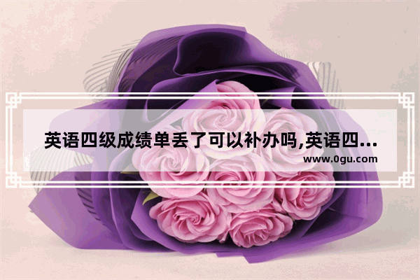英语四级成绩单丢了可以补办吗,英语四级单子丢了
