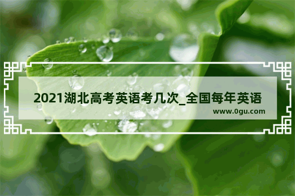 2021湖北高考英语考几次_全国每年英语B级考试有几次