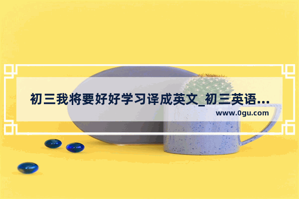 初三我将要好好学习译成英文_初三英语特点