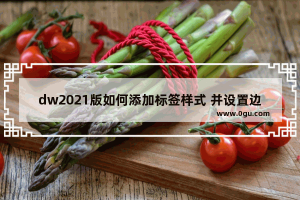 dw2021版如何添加标签样式 并设置边框字体,大学英语口语对话边框