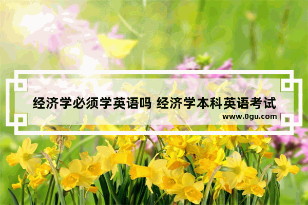 经济学必须学英语吗 经济学本科英语考试