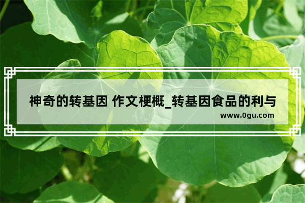 神奇的转基因 作文梗概_转基因食品的利与弊 英语作文