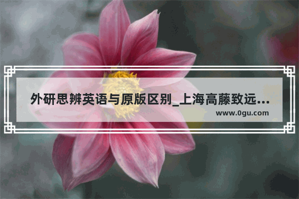 外研思辨英语与原版区别_上海高藤致远入学条件