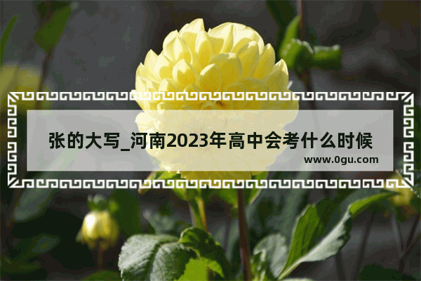 张的大写_河南2023年高中会考什么时候开始