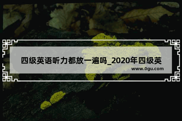 四级英语听力都放一遍吗_2020年四级英语几次