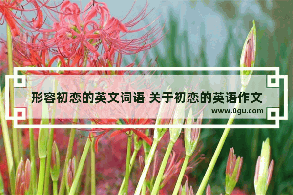 形容初恋的英文词语 关于初恋的英语作文