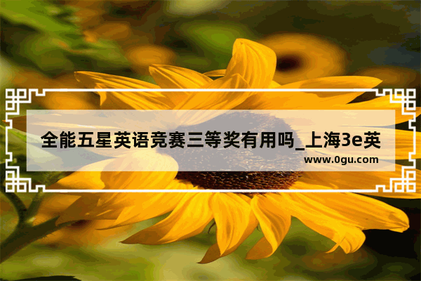 全能五星英语竞赛三等奖有用吗_上海3e英语考试