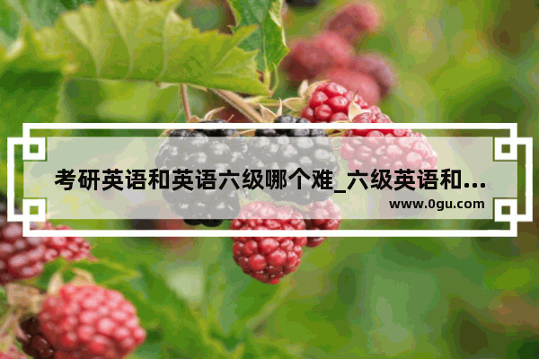 考研英语和英语六级哪个难_六级英语和考研英语哪个难