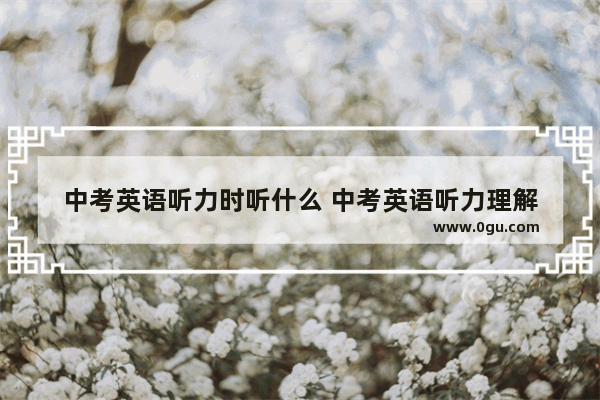 中考英语听力时听什么 中考英语听力理解
