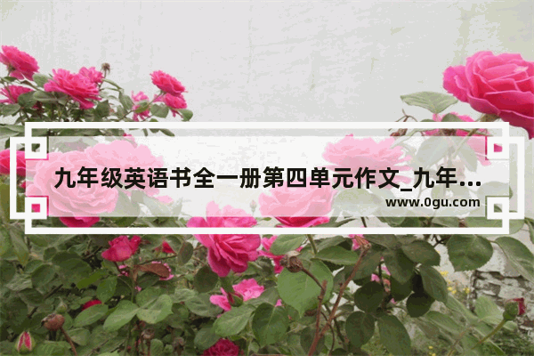 九年级英语书全一册第四单元作文_九年级英语六单元作文