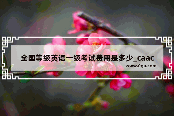全国等级英语一级考试费用是多少_caac报名的费用和要求