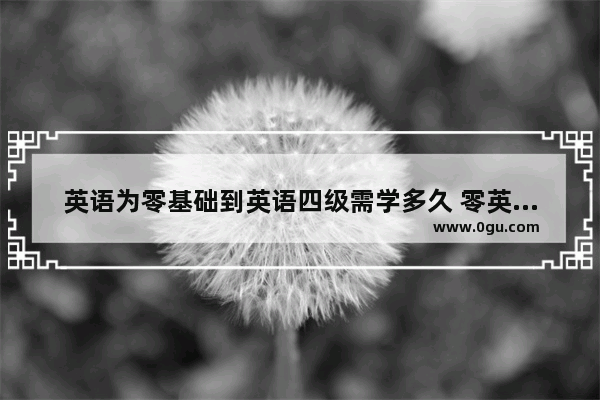 英语为零基础到英语四级需学多久 零英语基础考英语四级