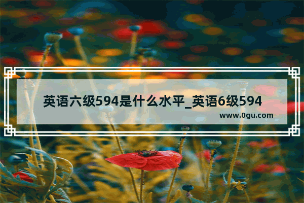 英语六级594是什么水平_英语6级594 还用刷分吗