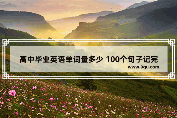 高中毕业英语单词量多少 100个句子记完7000个托福单词