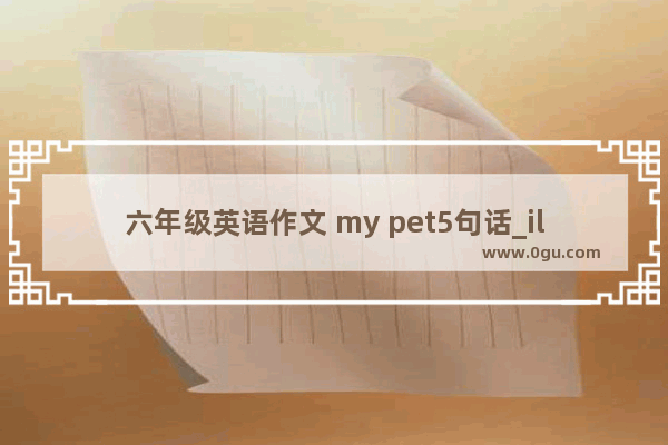 六年级英语作文 my pet5句话_ilikemypet是什么意思