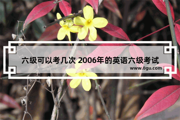六级可以考几次 2006年的英语六级考试