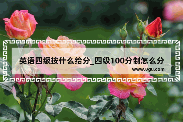 英语四级按什么给分_四级100分制怎么分配