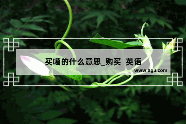 买噶的什么意思_购买  英语