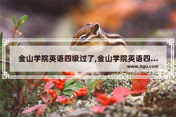 金山学院英语四级过了,金山学院英语四级过了