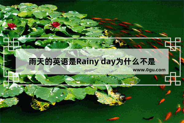 雨天的英语是Rainy day为什么不是rain day 下雨了用英语怎么说