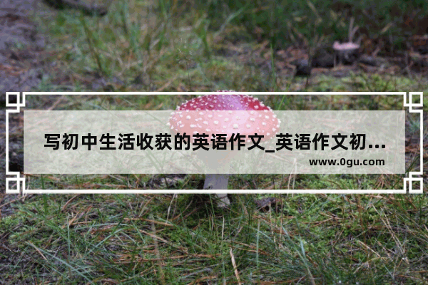 写初中生活收获的英语作文_英语作文初中三年最快乐的一件事