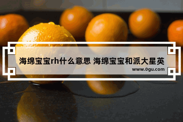 海绵宝宝rh什么意思 海绵宝宝和派大星英语考试