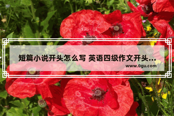 短篇小说开头怎么写 英语四级作文开头短篇