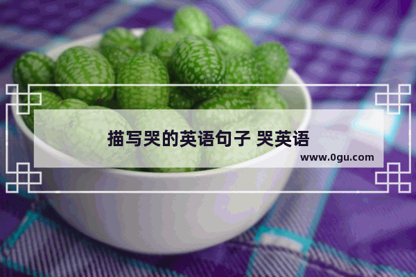 描写哭的英语句子 哭英语
