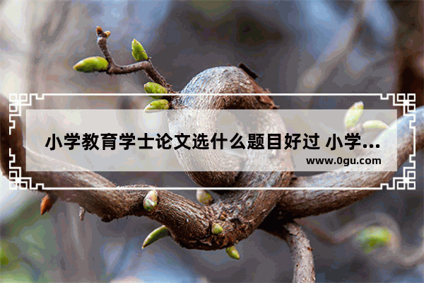 小学教育学士论文选什么题目好过 小学英语与信息技术的整合