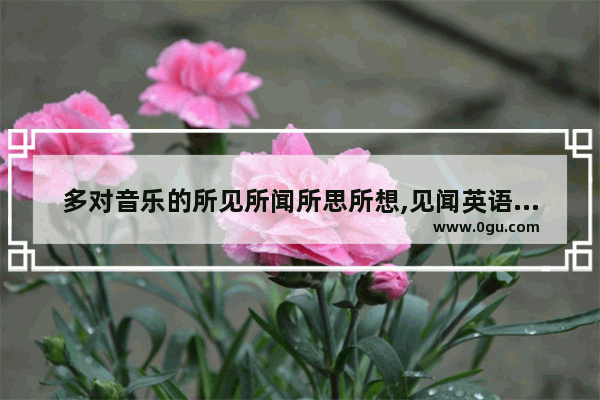 多对音乐的所见所闻所思所想,见闻英语听力全国版