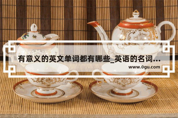 有意义的英文单词都有哪些_英语的名词符号