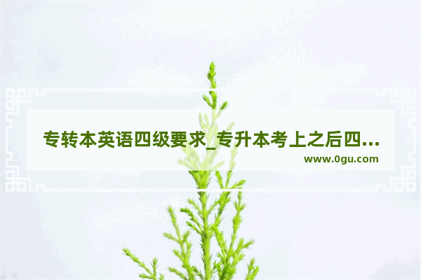 专转本英语四级要求_专升本考上之后四级是直接可以考的吗还是要过a级