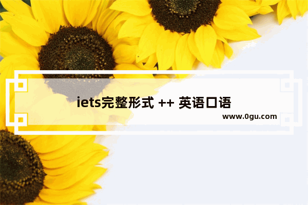 iets完整形式 ++ 英语口语