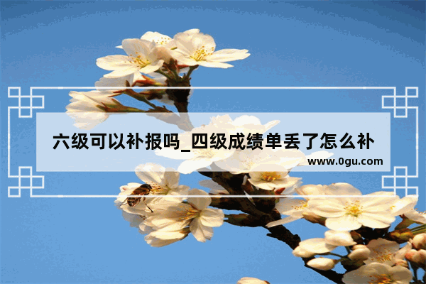六级可以补报吗_四级成绩单丢了怎么补