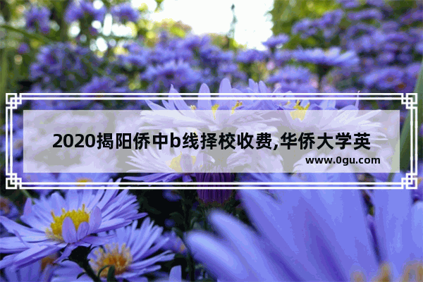 2020揭阳侨中b线择校收费,华侨大学英语考试B班