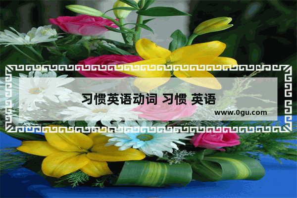 习惯英语动词 习惯 英语
