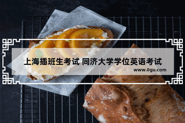上海插班生考试 同济大学学位英语考试