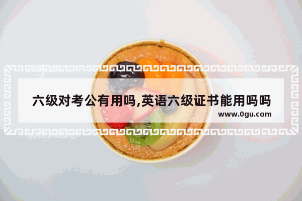 六级对考公有用吗,英语六级证书能用吗吗