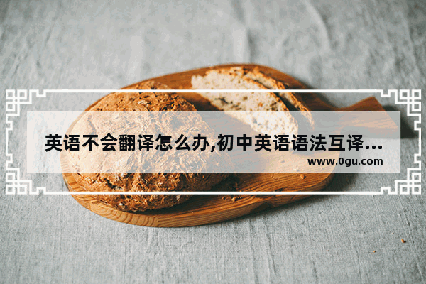 英语不会翻译怎么办,初中英语语法互译教程