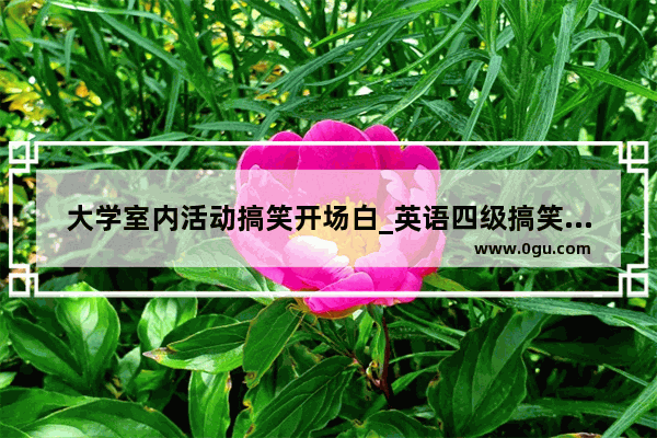 大学室内活动搞笑开场白_英语四级搞笑例子分析