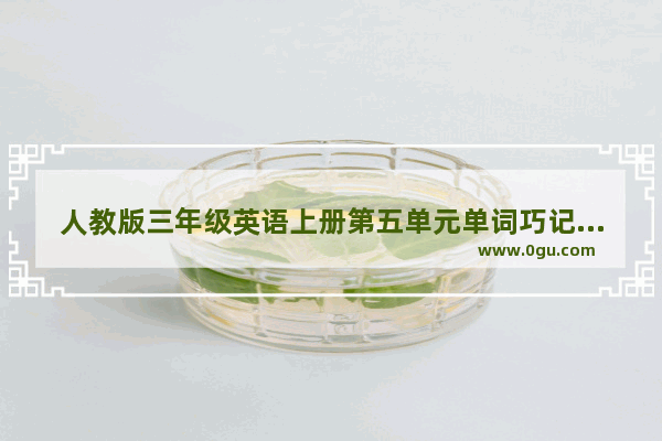 人教版三年级英语上册第五单元单词巧记法,英语语法学以致用