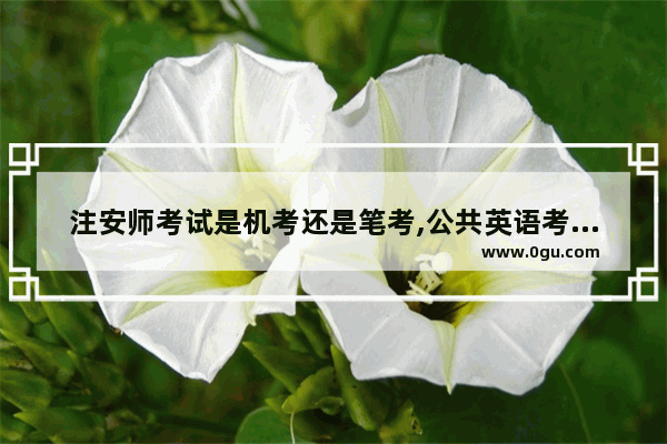 注安师考试是机考还是笔考,公共英语考试用什么笔